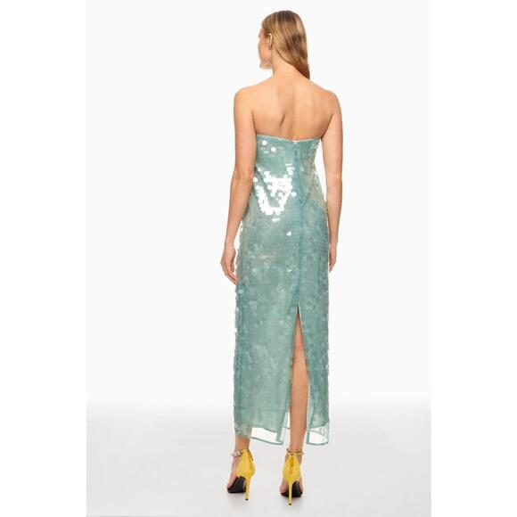 Staud Blue Casey Dress Size 0 with Missing Sequins - Picture 2 of 14